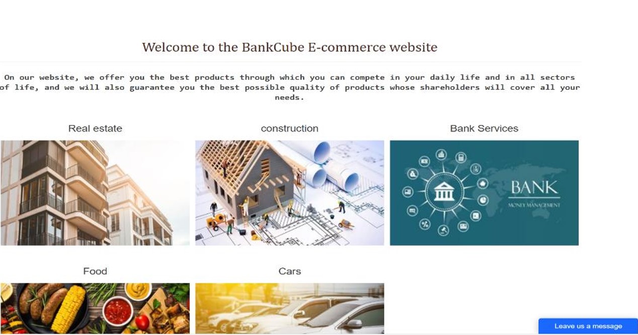 BankCube's e-commerce platform